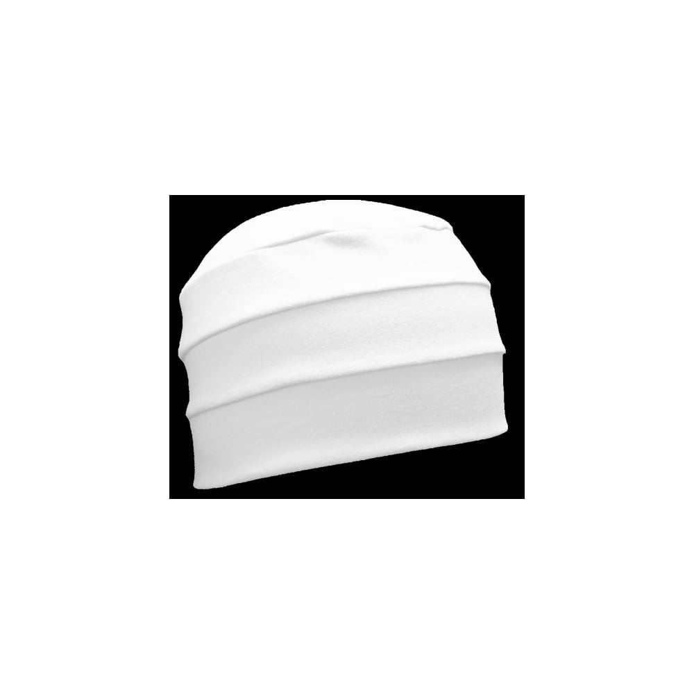 White 3 Seam Hat/Turban In 100% Cotton Jersey