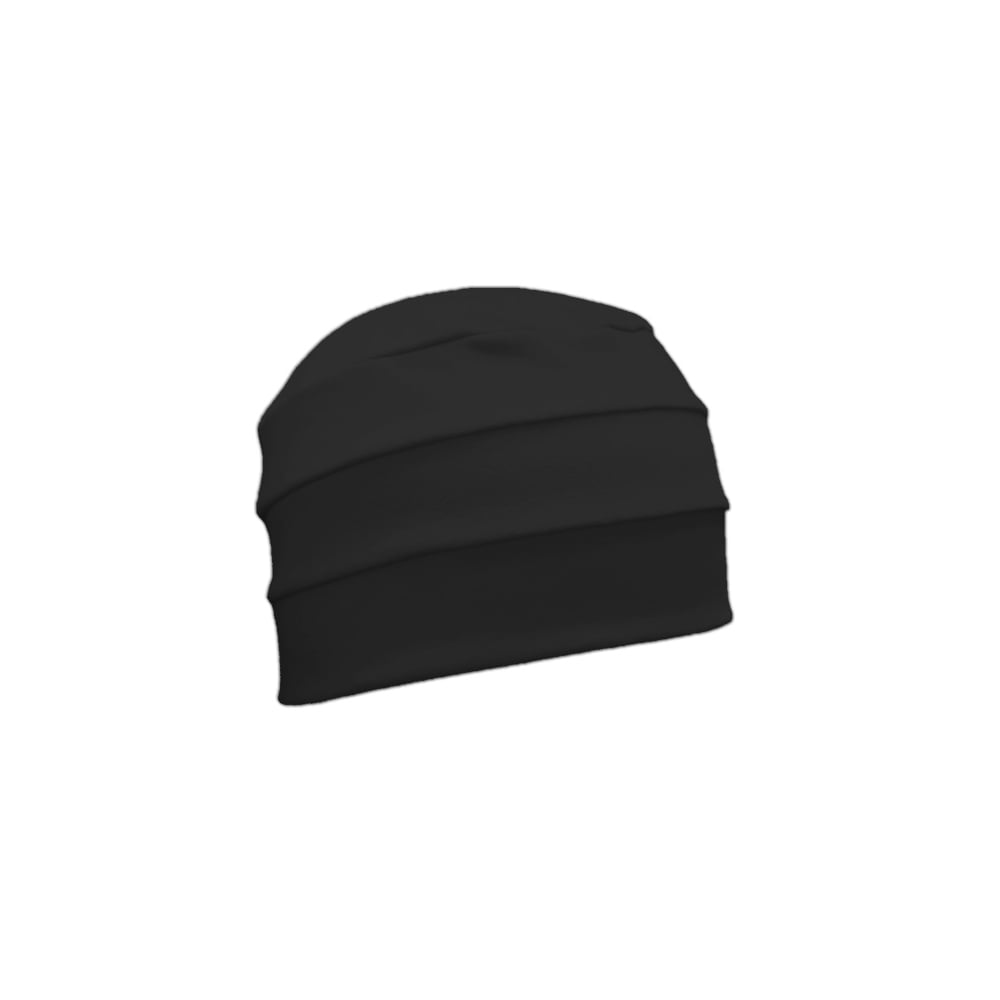 Black 3 Seam Hat/Turban In 100% Cotton Jersey