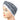 Elegant White Turban Hat With A Black And Grey Twist Wrap
