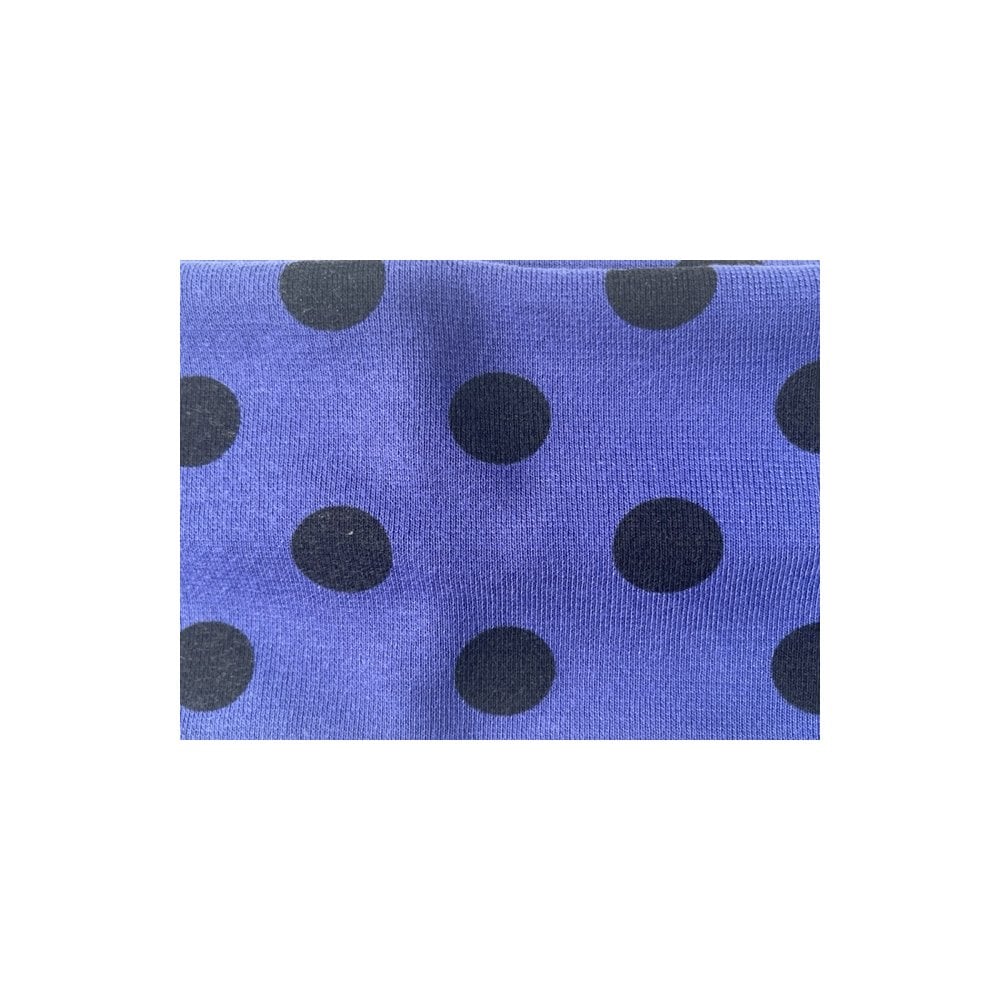 Black Polka Dot on Purple Jersey Extra Wide 10cm Headband