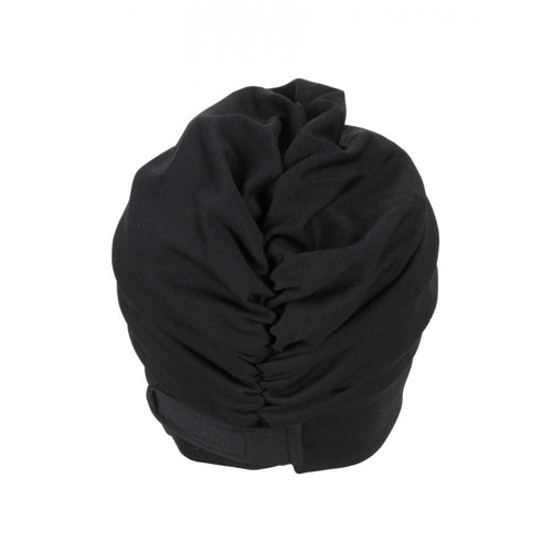Adjustable Turban Swimming Cap Black