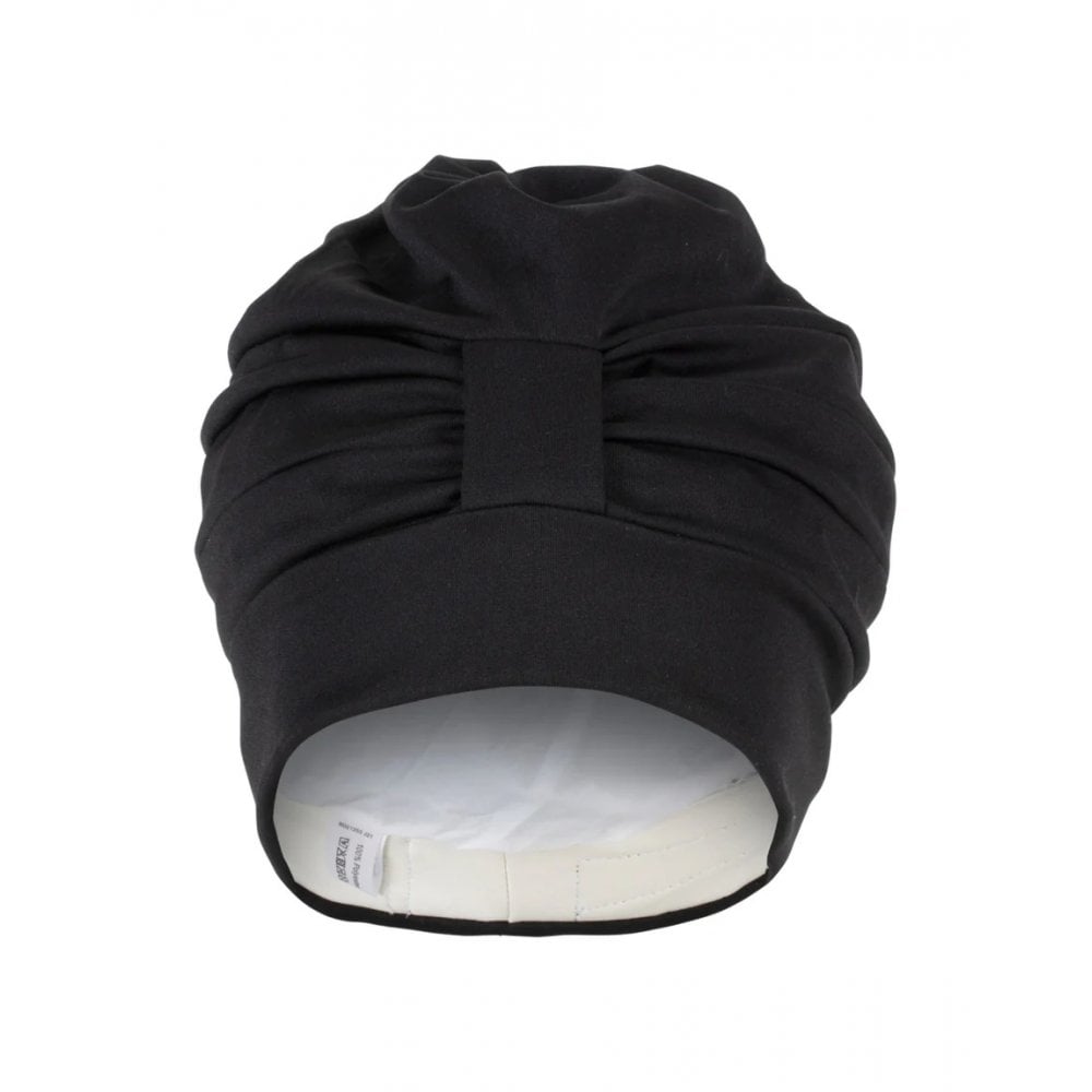Adjustable Turban Swimming Cap Black